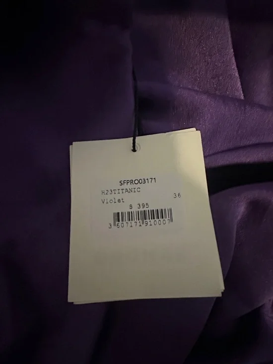 Sandro Titanic Satin Ruched Purple Dress size 36 (US 4) - Picture 12 of 12